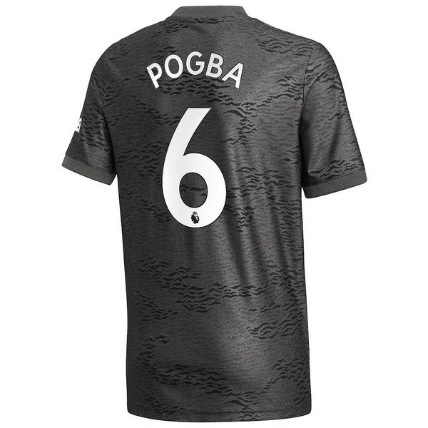 Camiseta Manchester United NO.6 Pogba Segunda Equipación 2020-2021 Negro